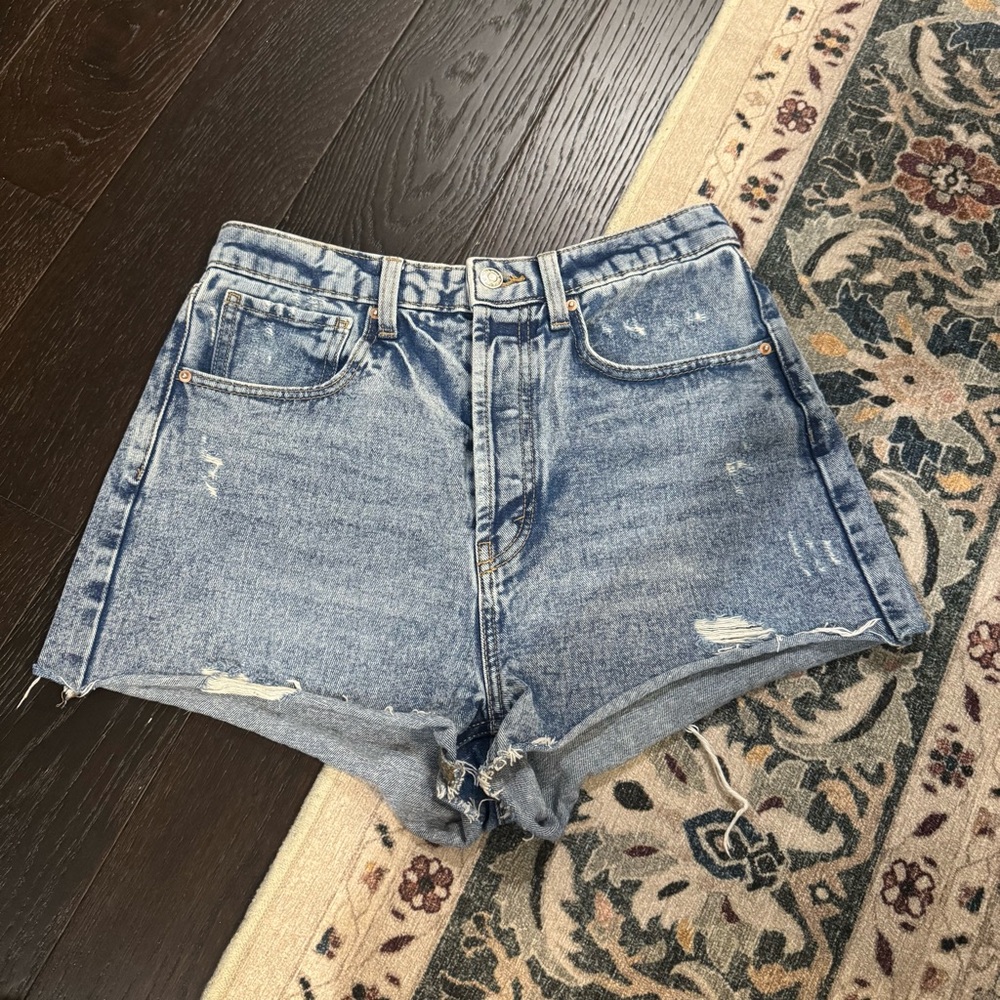 Wild Fable Blue Distressed Jean Shorts